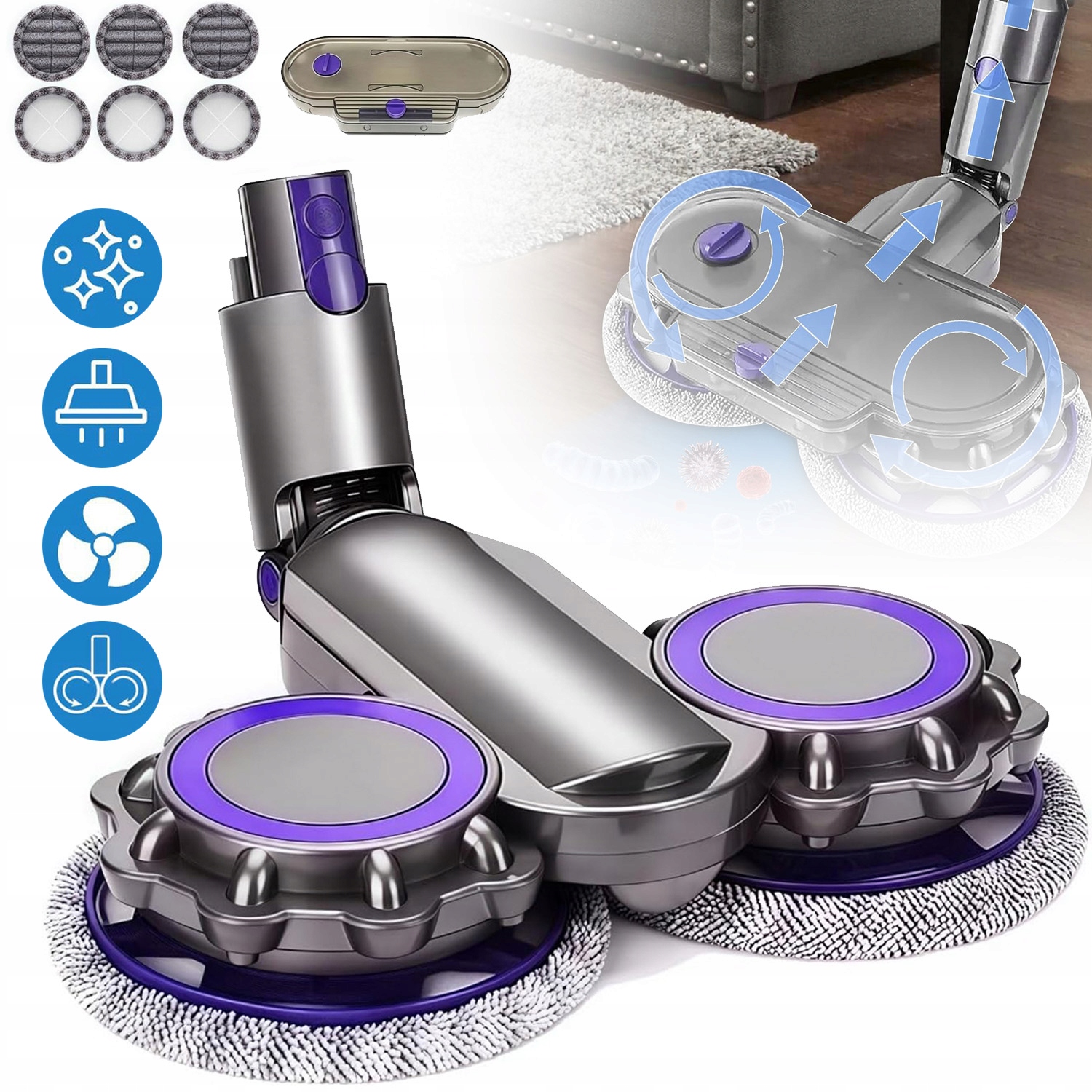 Turbokartáč Pro Dyson Rotační Nástavec Vysavače V7 V8 V10 V11 V15