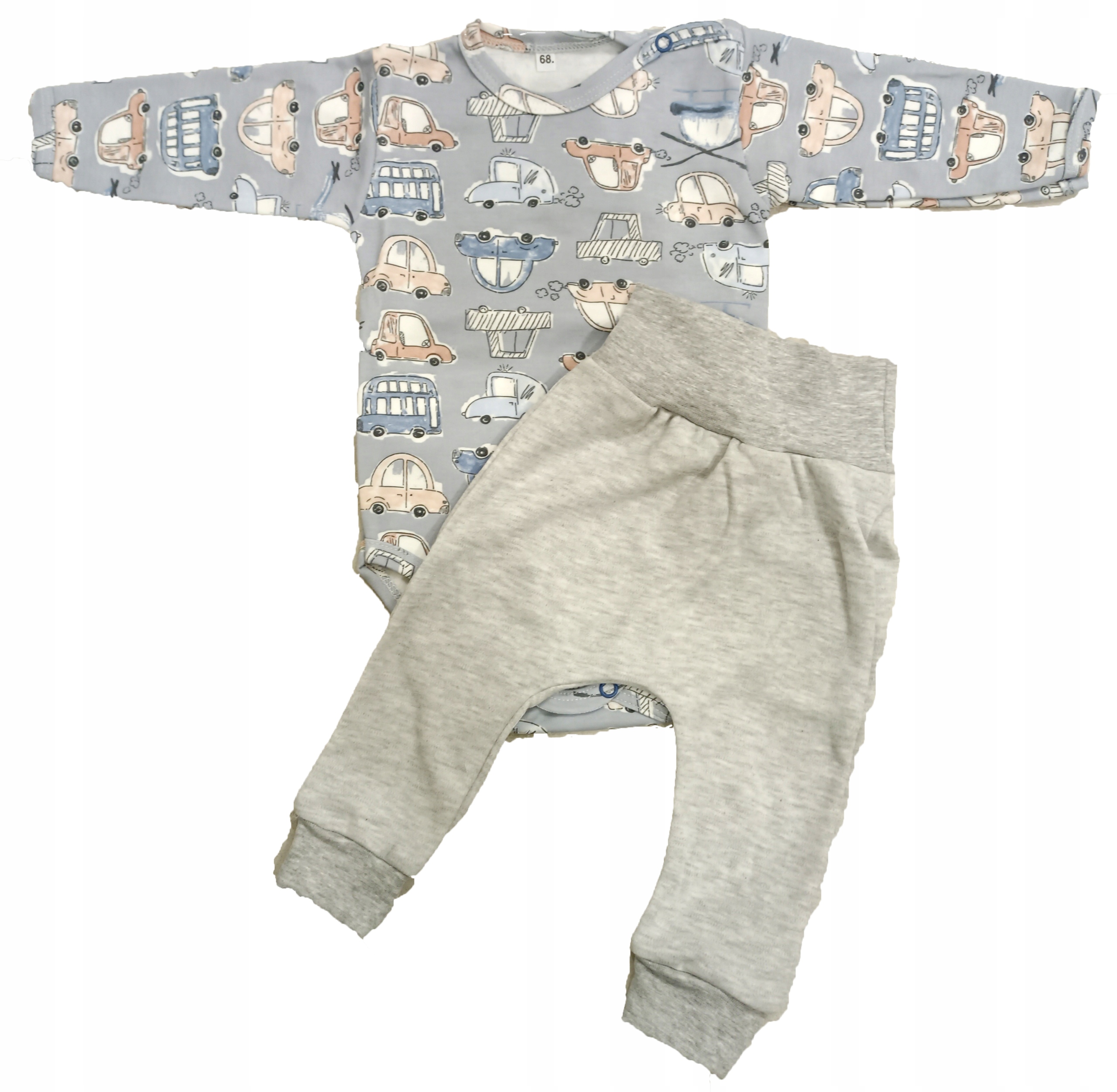 ZESTAW KOMPLET body + półśpiochy bez stópek r. 62