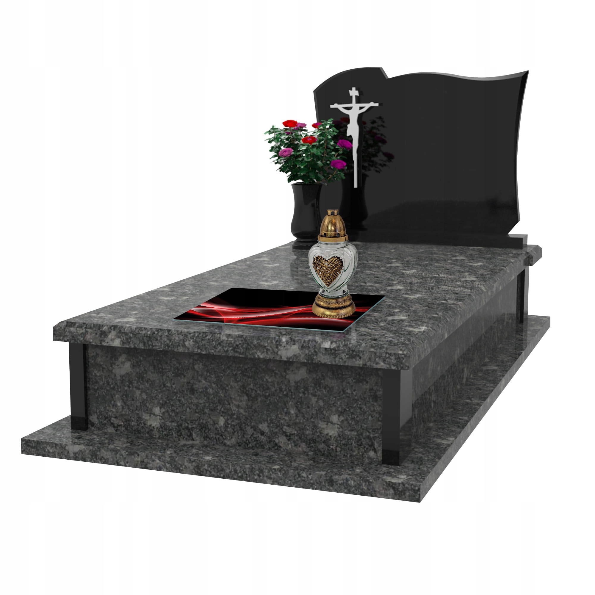 SZKLANA PODSTAWKA POD ZNICZE 25x25cm Fale 126e Stan opakowania oryginalne