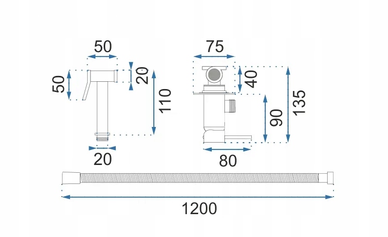BATERIA BIDETOWA LOOP LUNGO BIAŁA Marka Rea