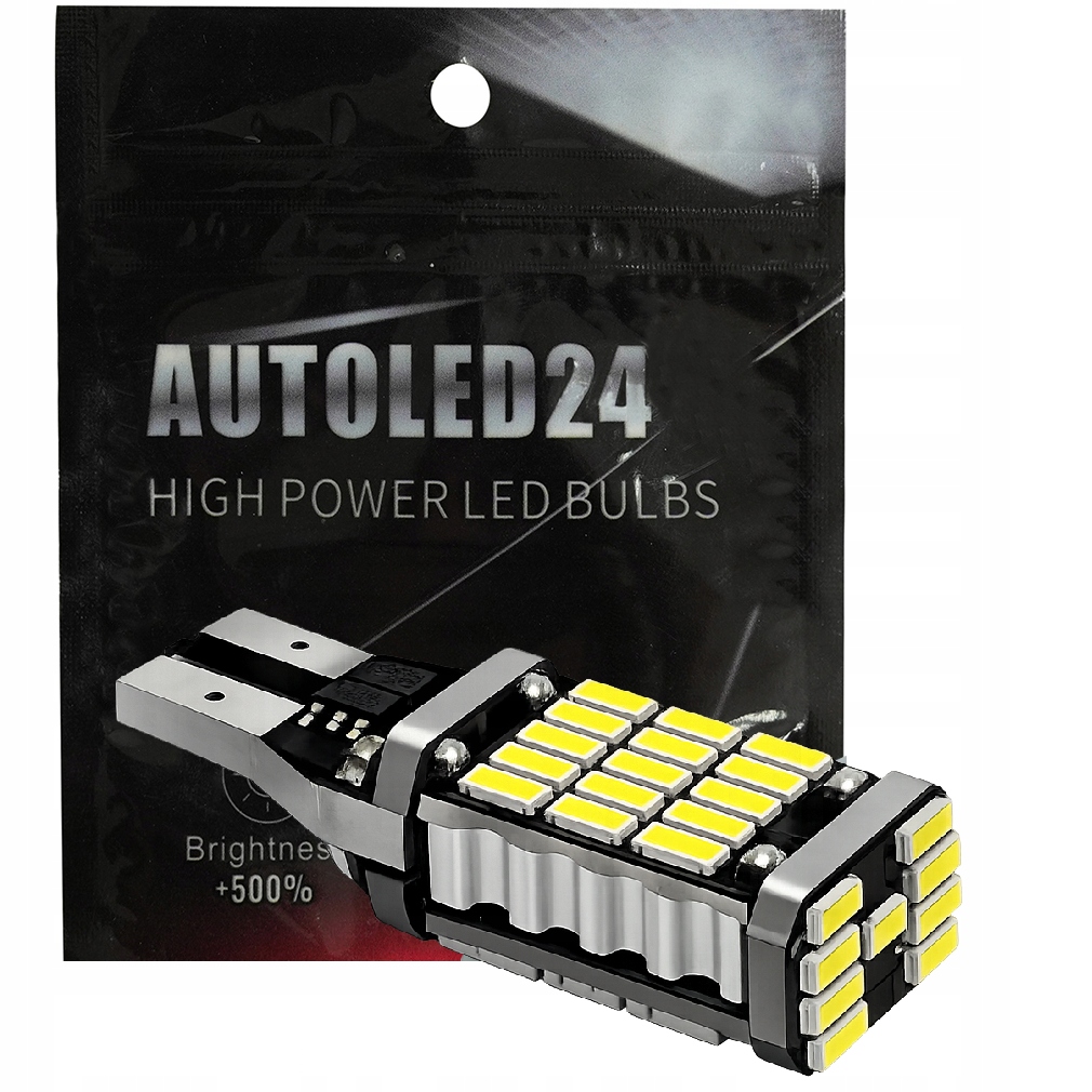 Mocna Żarówka Cofania 45 Led Canbus Retrify T15 W16W Wsteczny