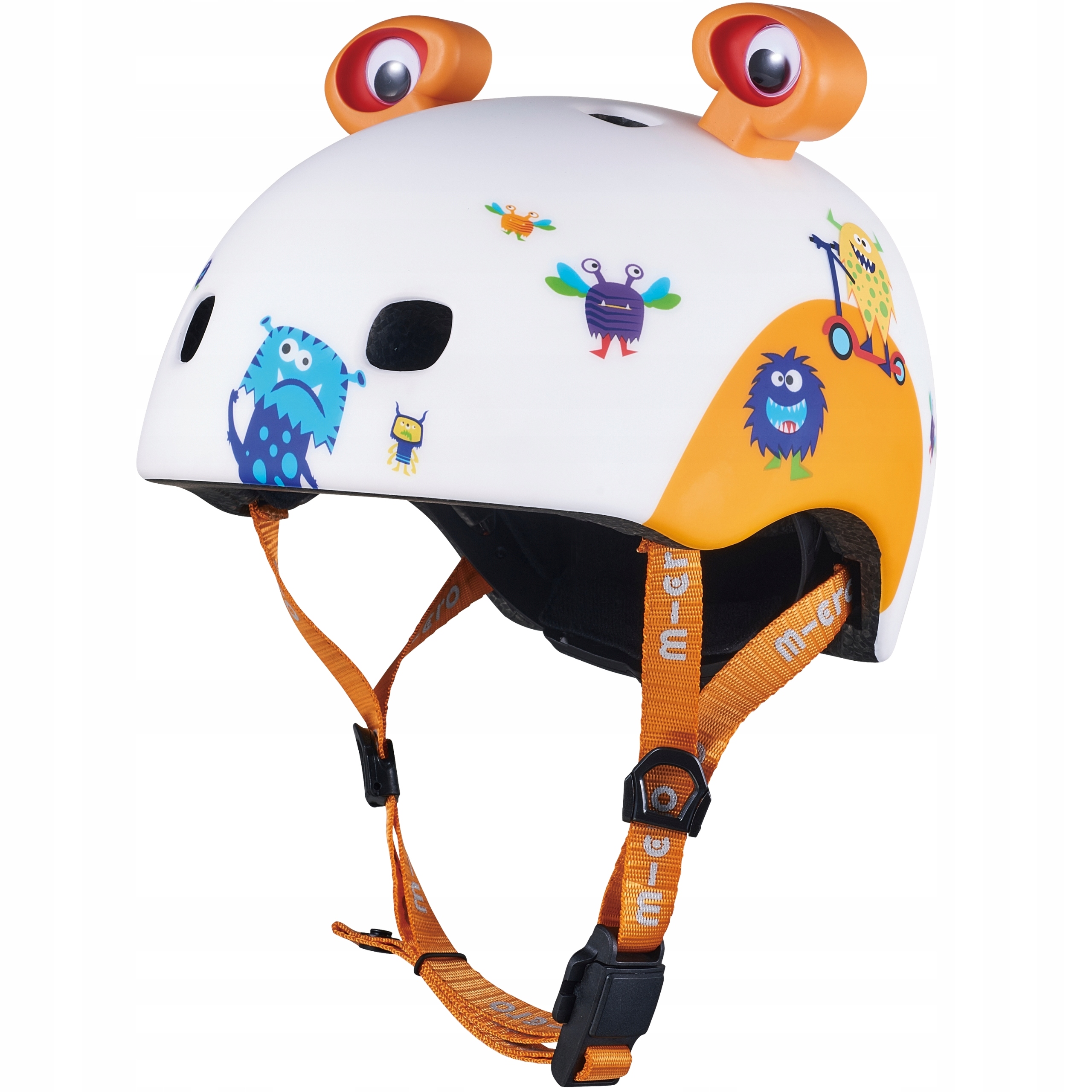 Фото - Мотошолом Micro Kask Dziecięcy na Hulajnogę i na Rower 3D Regulowany  Motyw Potwory S 12 m + 
