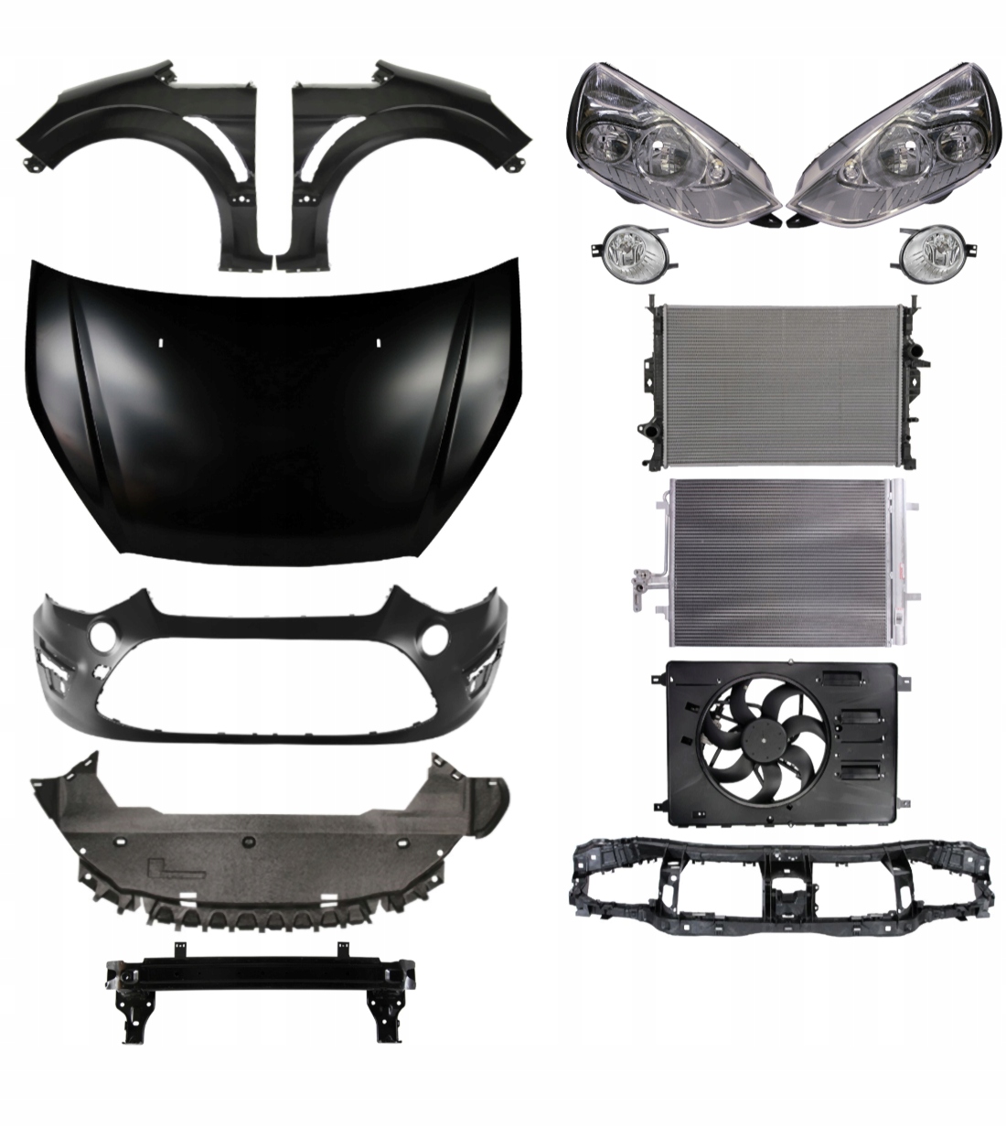 Ford S-Max 10-15 Zderzak Pas Maska Błotnik ZESTAW CZĘŚCI