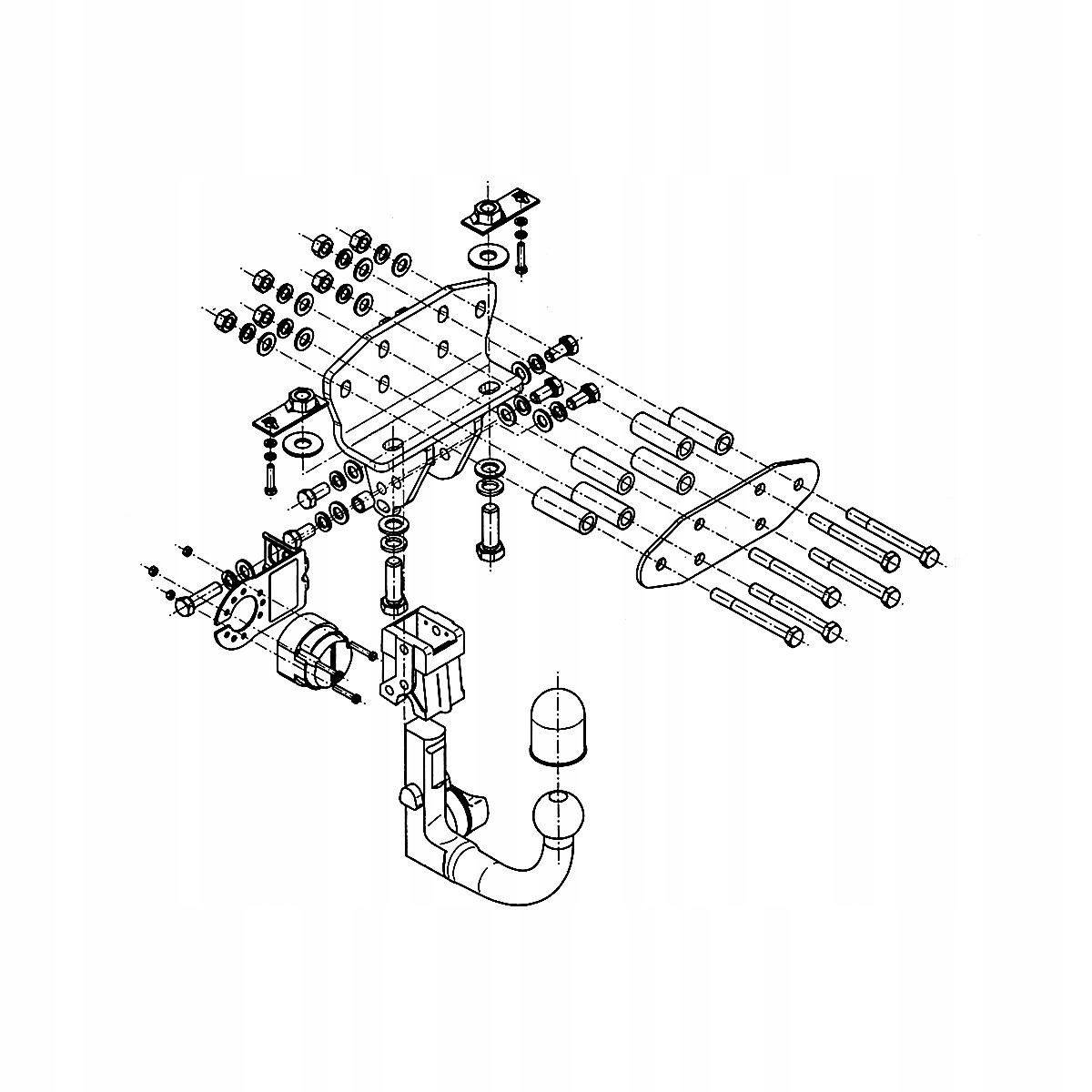 Hak holowniczy Wypinany do Lexus LX III 570 SUV od 08 MODUŁ 13 PIN GRATIS Producent Steinhof