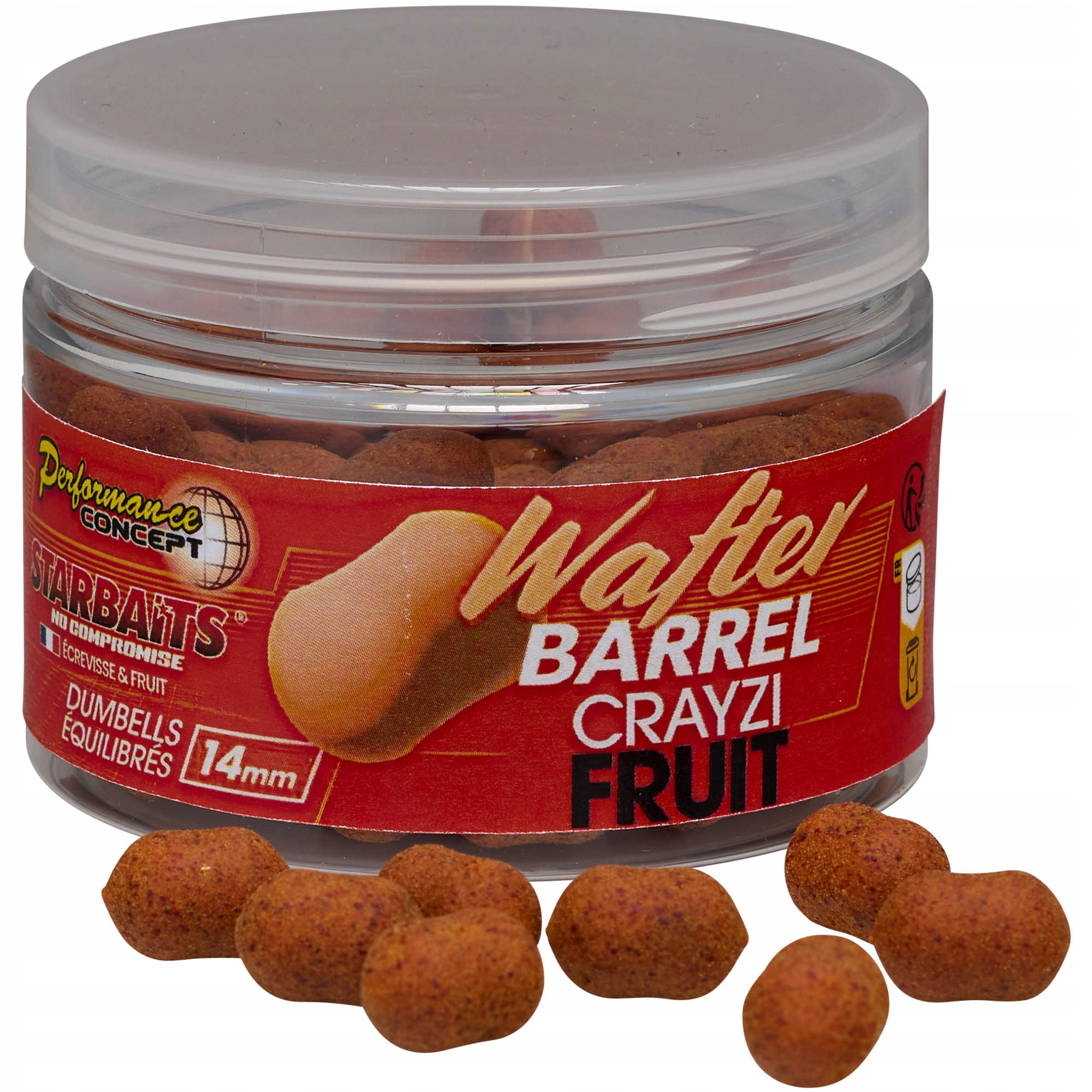 Kulki Starbaits Pc Crayzi Fruit Wafter Barrel 14mm 50g
