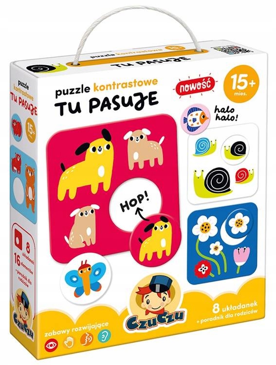 

Czu Czu Puzzle Kontrastowe Tu Pasuje 16 El +15 Msc