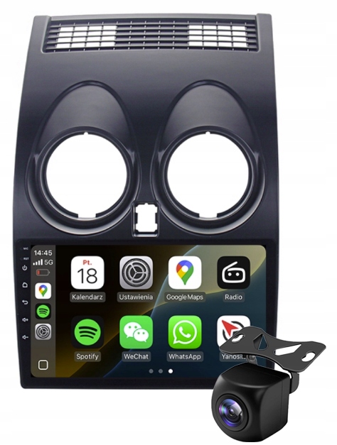 Nissan Qashqai Rádio Navigace Android Auto Apple Carplay Couvací Kamera