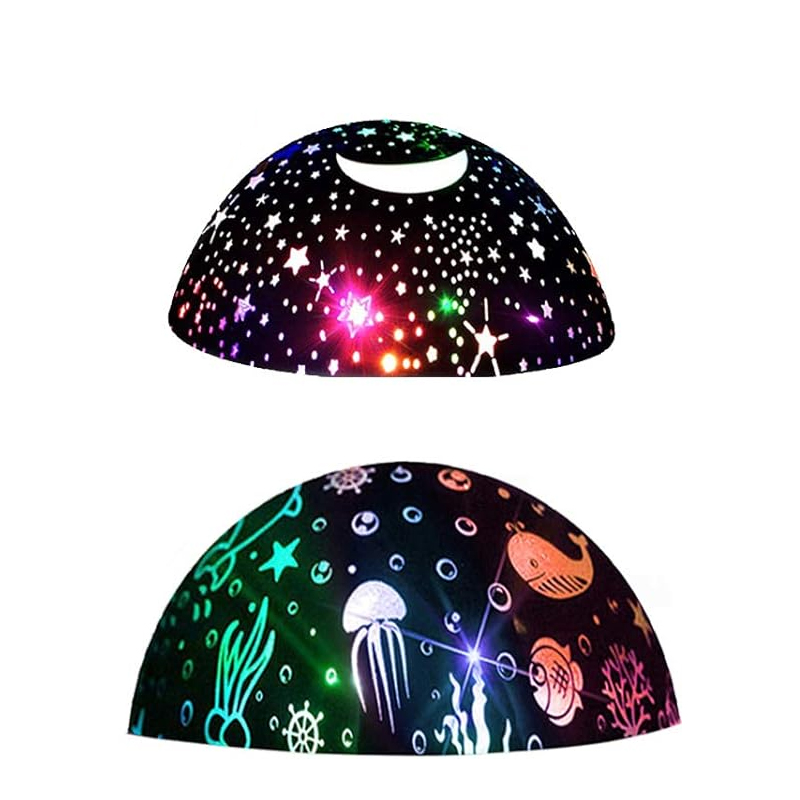 RZUTNIK PROJEKTOR GWIAZD LAMPKA NOCNA LAMPA NIEBA OBROTOWA OCEANU - LED 2w1 Bohater brak