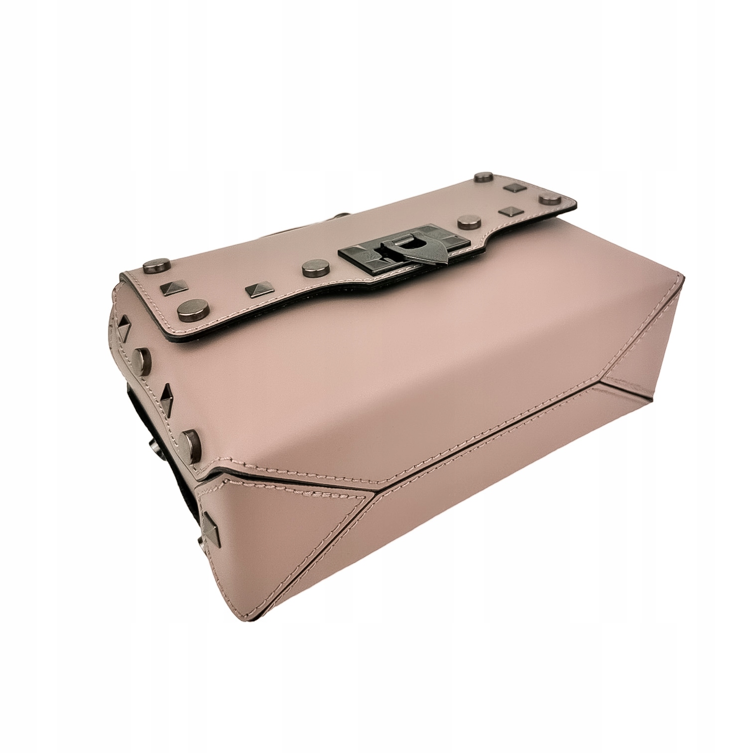 Torebka Damska skóra naturalna Prima-M Pudrowy Kolor bezbarwny