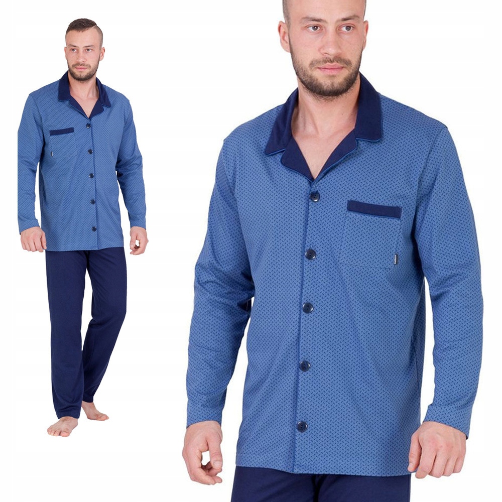 

Rozpinana piżama męska M-Max Norbert niebieska XL