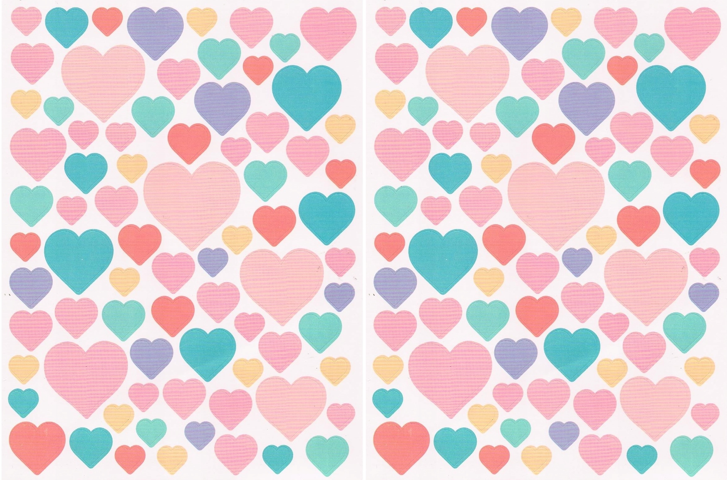 NAKLEJKI DEKORACYJNE SERDUSZKA 2 ARKUSZE