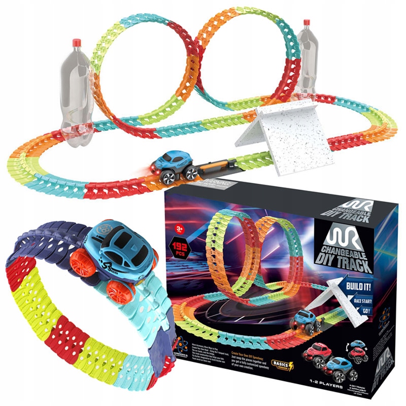 ELASTYCZNY TOR SAMOCHODOWY WYŚCIGOWY XXL + AUTKO