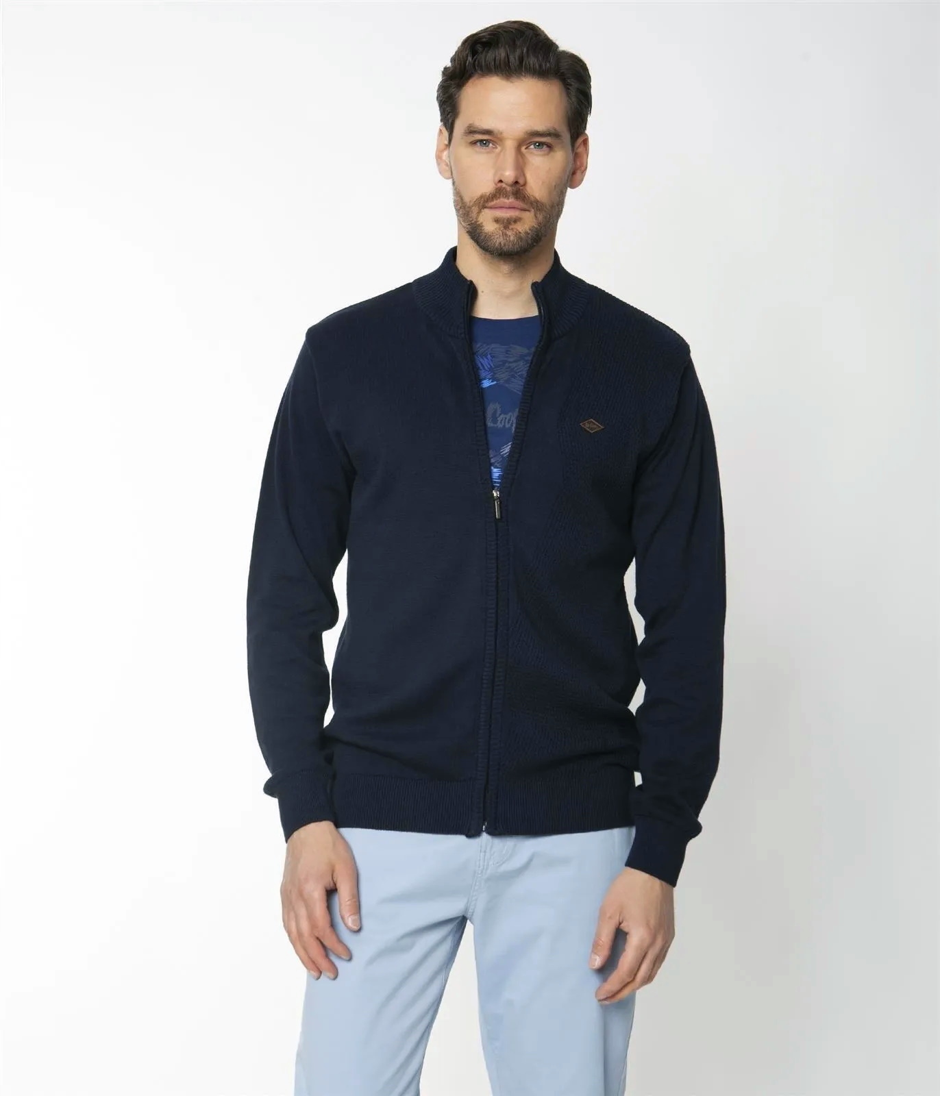 Lee Cooper Svetr M Vito 9242 Parisian Night modrý velikost M