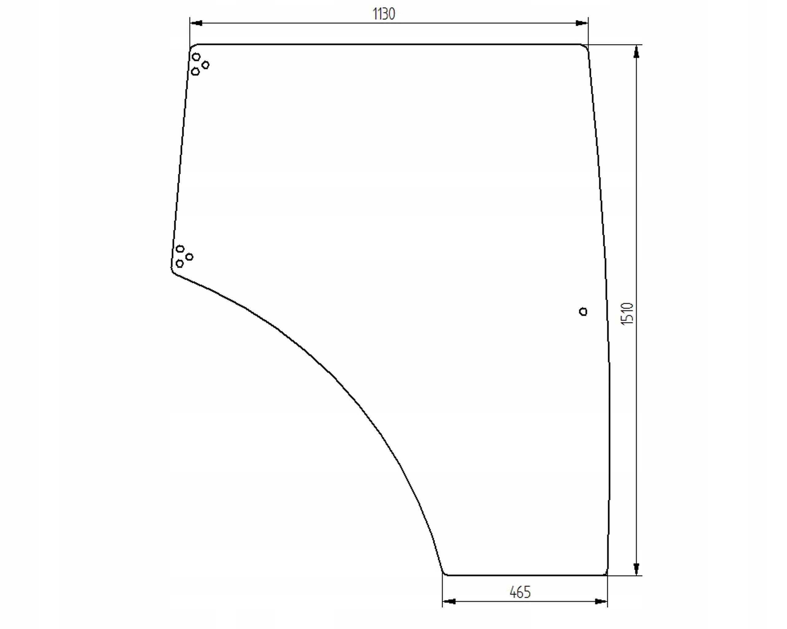 sklo Massey Ferguson 8600 8700 dveře pravé