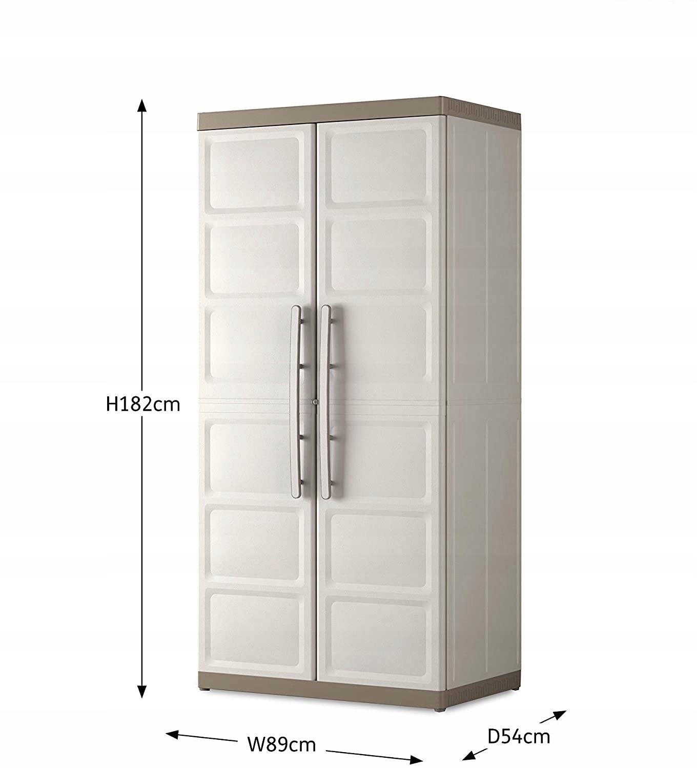 Duża mocna szafa gospodarcza. Elegancka 182x89x54