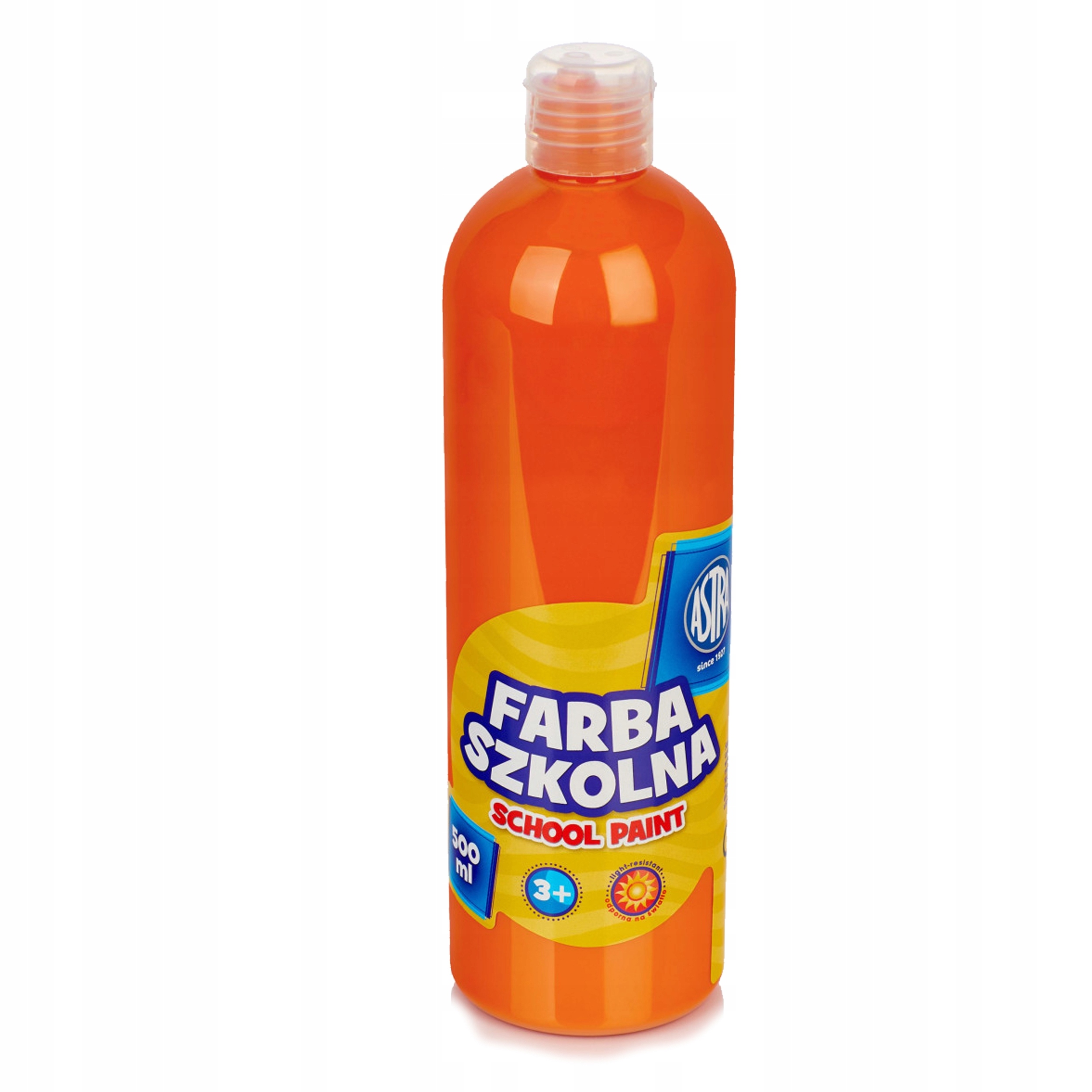 FARBA PLAKATOWA SZKOLNA ASTRA 500 ml POMARAŃCZOWA