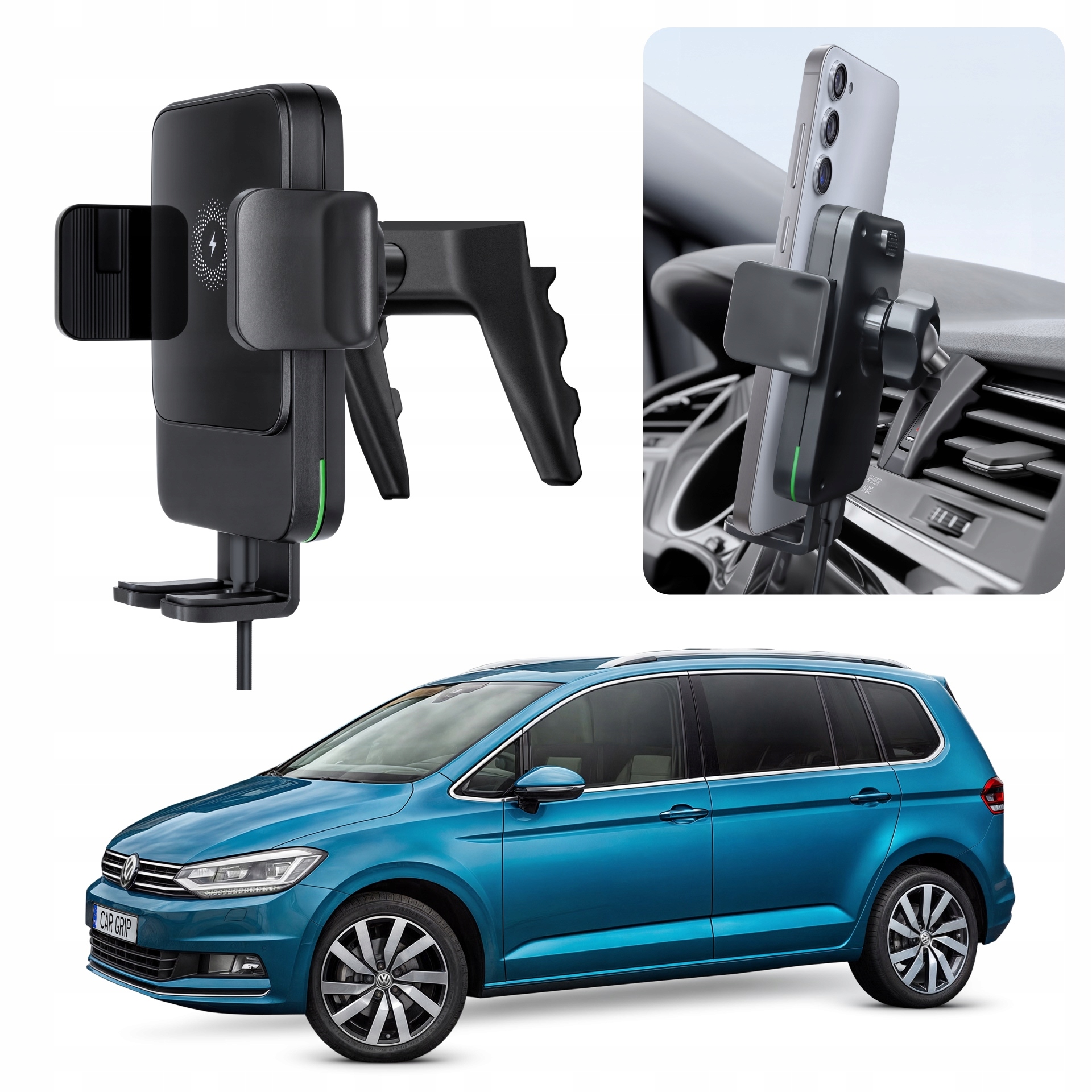 Uchwyt Grawitacyjny z ładowaniem Qc 3.0 do Volkswagen Touran III 3 (2015-)