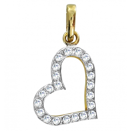 

Piękny Ażurowy Złoty Wisiorek Serce 333 Walentynki