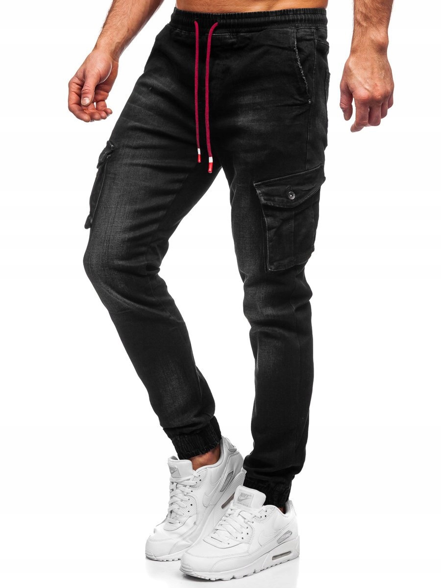 

Spodnie Męskie Jeansowe Czarne 61037W0 Denley_s