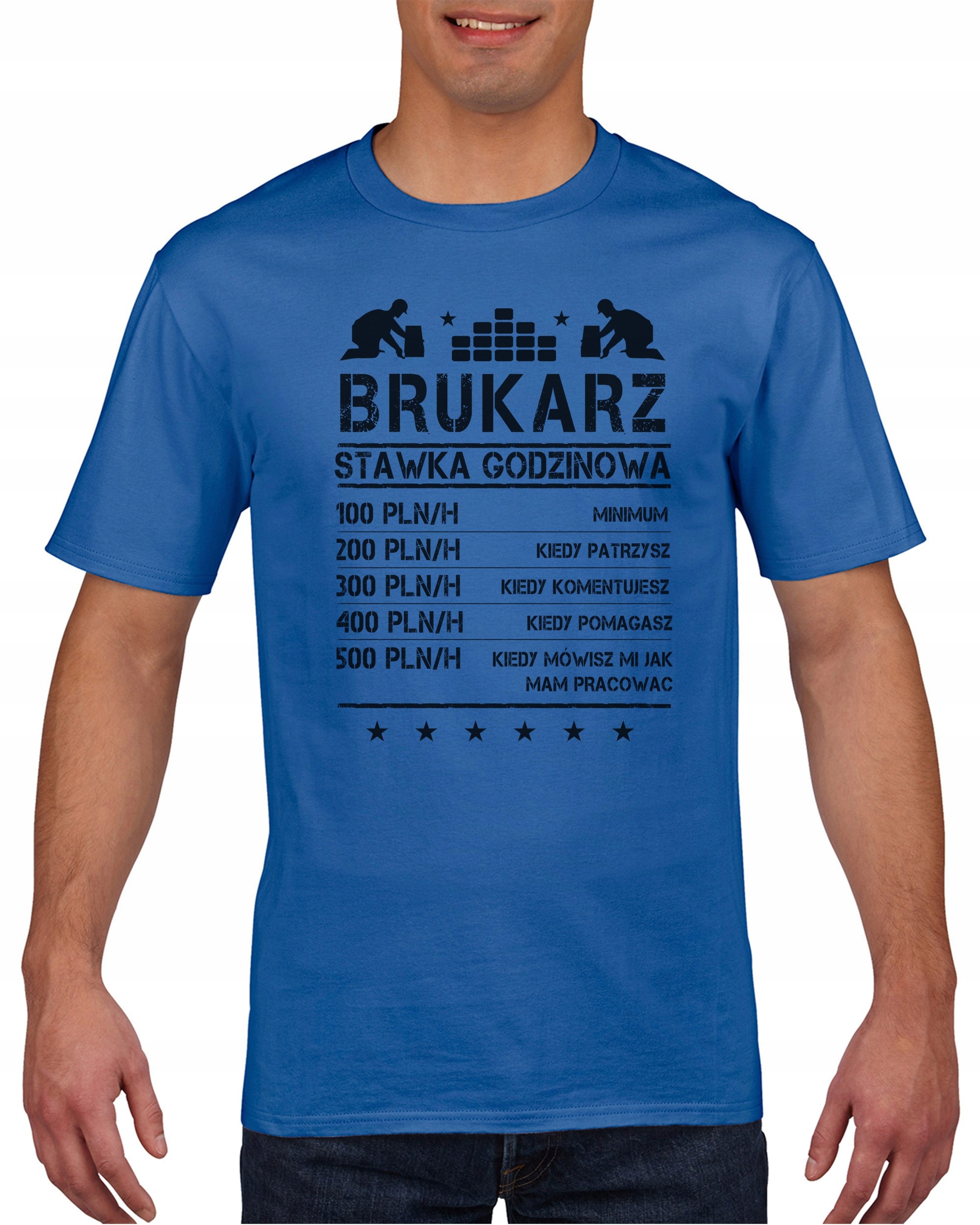 

Koszulka męska Brukarz stawka godzinowa M