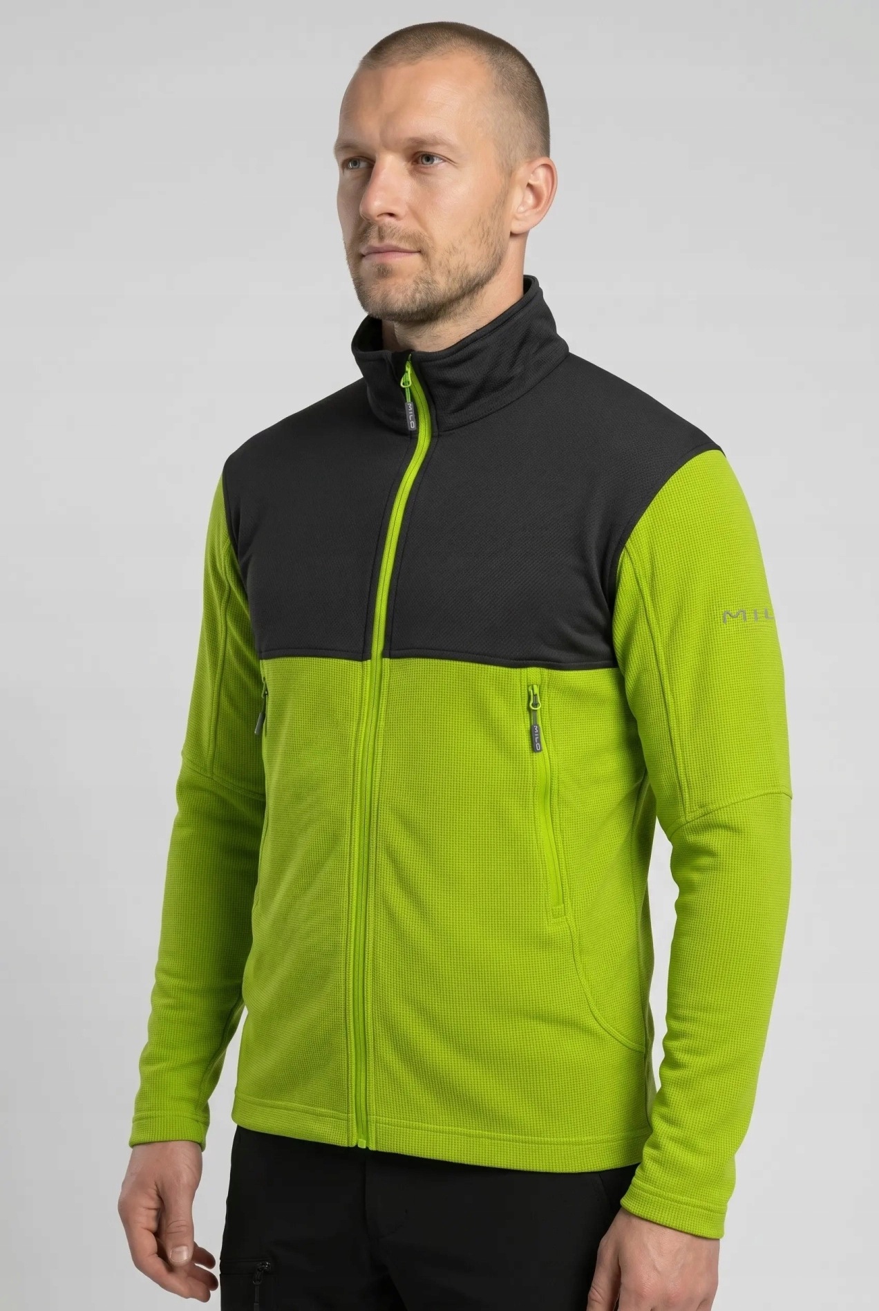 Bluza polarowa męska Milo Sangri M lime green/dark grey