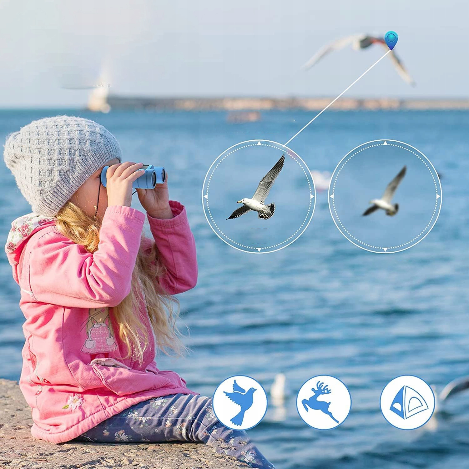 PRZENOŚNY LORNETKA OPTYKA 8X21 DLA DZIECI WODOODPORNA NA WAKACJE NA PLAŻĘ Stan opakowania oryginalne