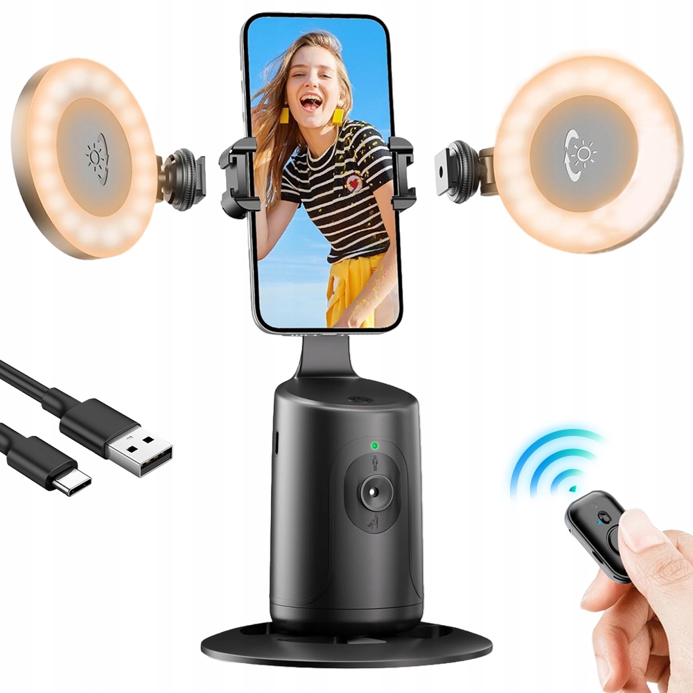Otočný Gimbal Telefonu S Sledovačem Obličeje, Ovládání Gesty, Držák Na Stativ