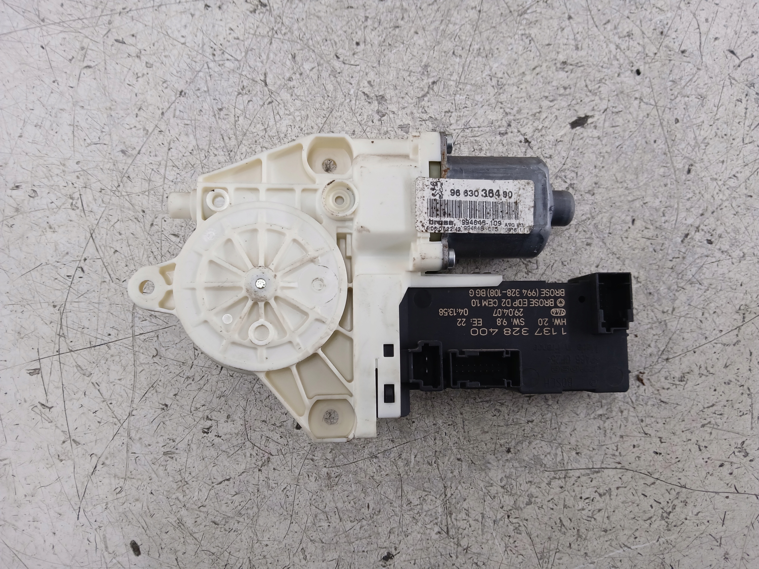 PEUGEOT 407 mini motor windows left front 9663036480