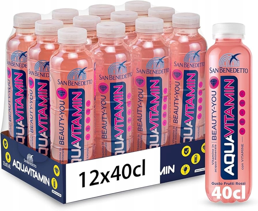 Aquavitamin Beauty-you – Červené ovoce 12 x 0,4l