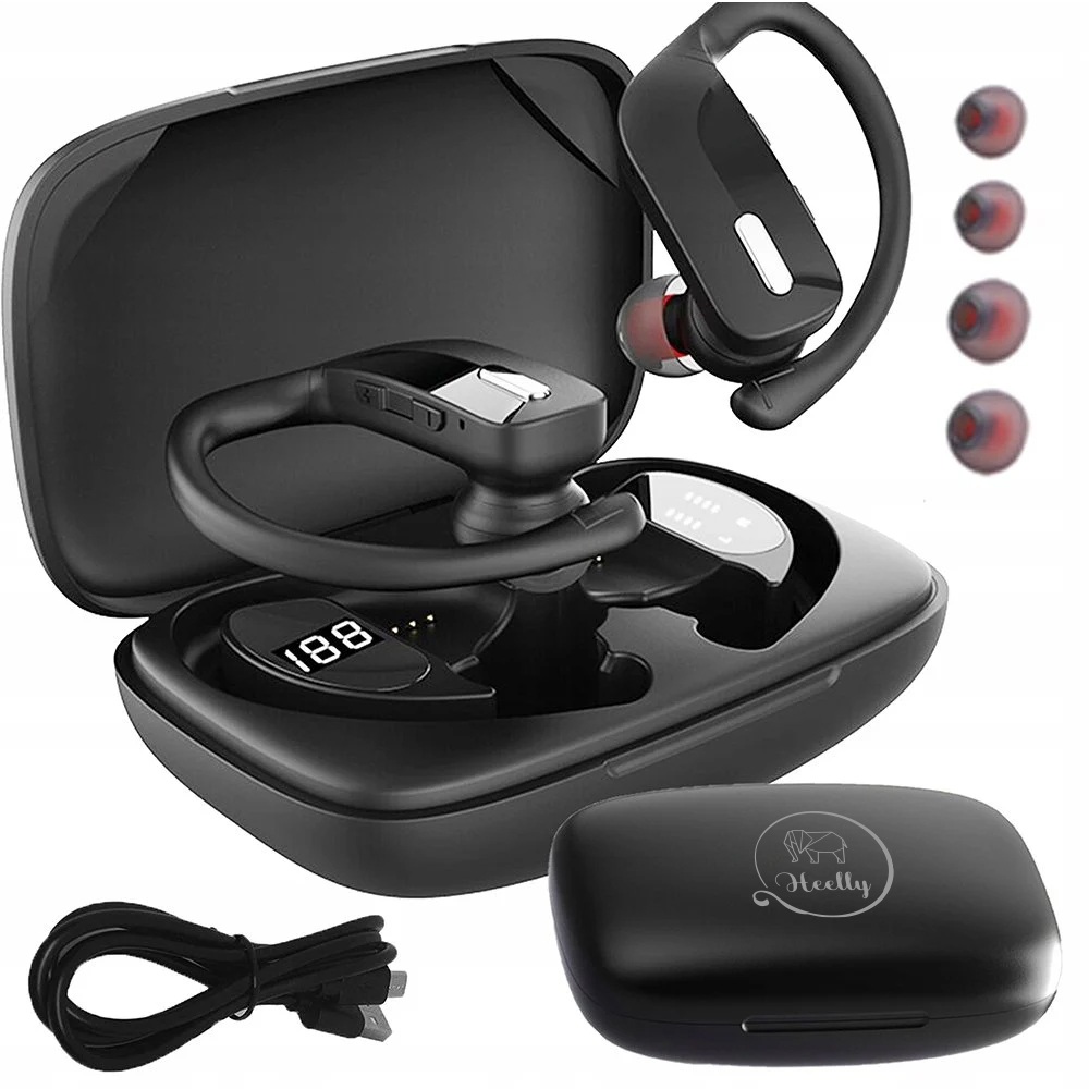 Słuchawki bezprzewodowe Heelly douszne wodoodporne Bluetooth 5.3
