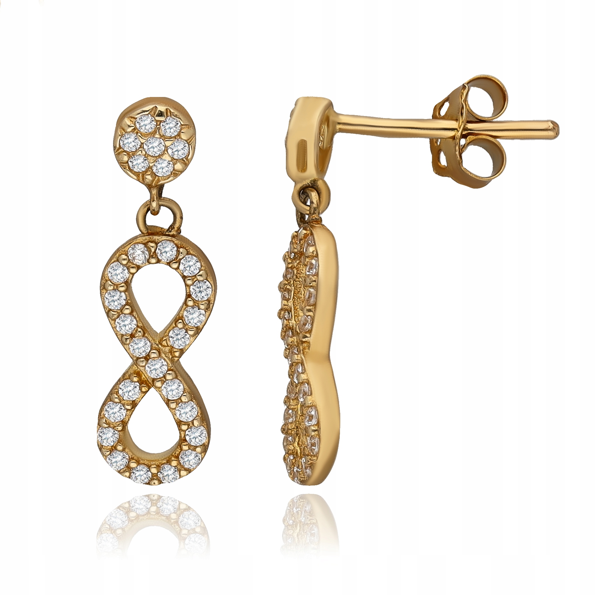 Zlaté Náušnice Svaté Přijímání 14 karátů