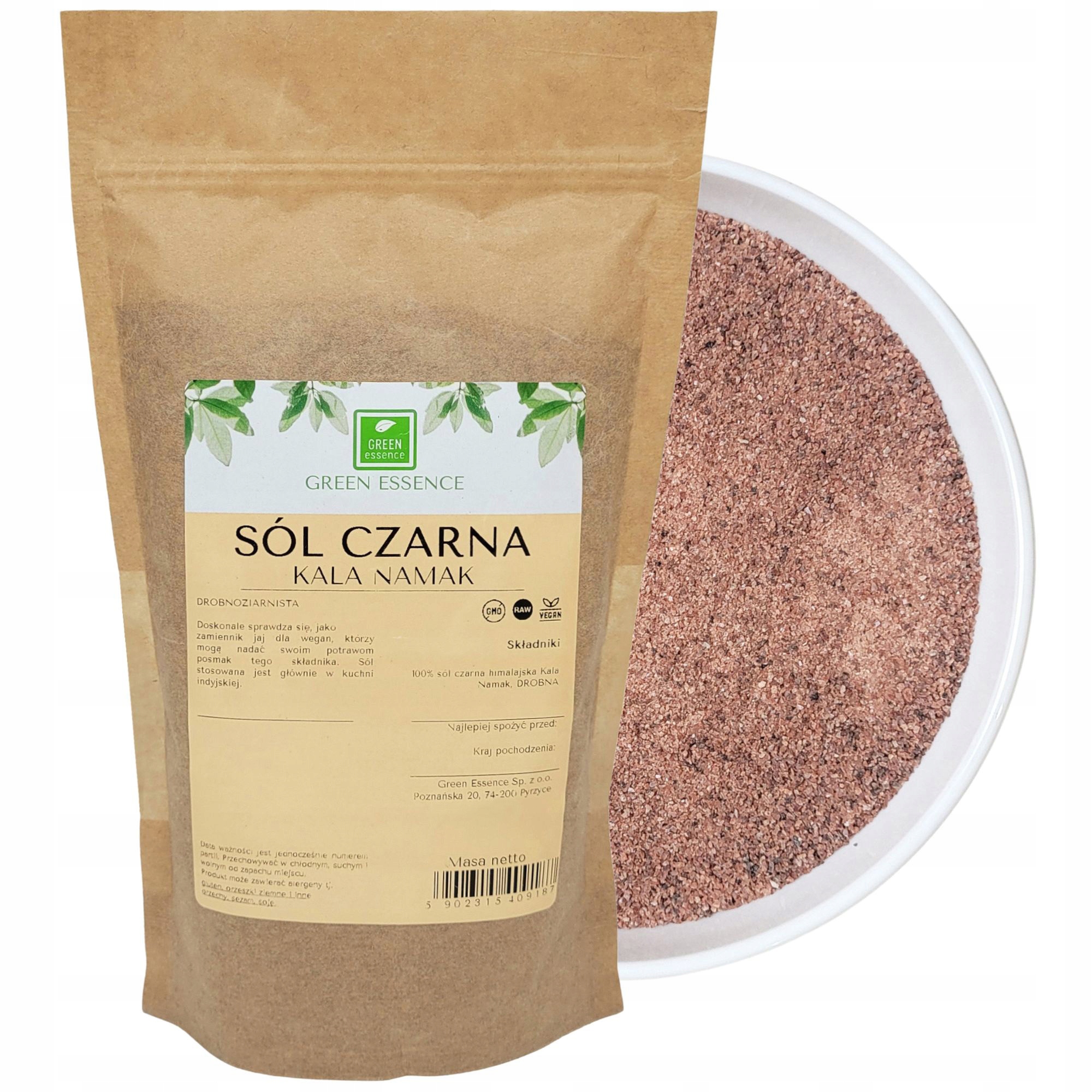 Levně 5x Green Essence Himalájská sůl černá jemná Kala Namak1 kg jemně mletá