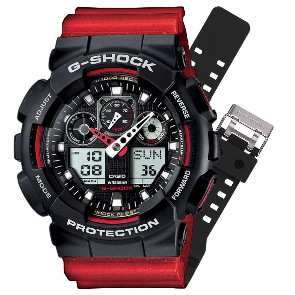 Sada G-shock GA-100-1A4ER Červená