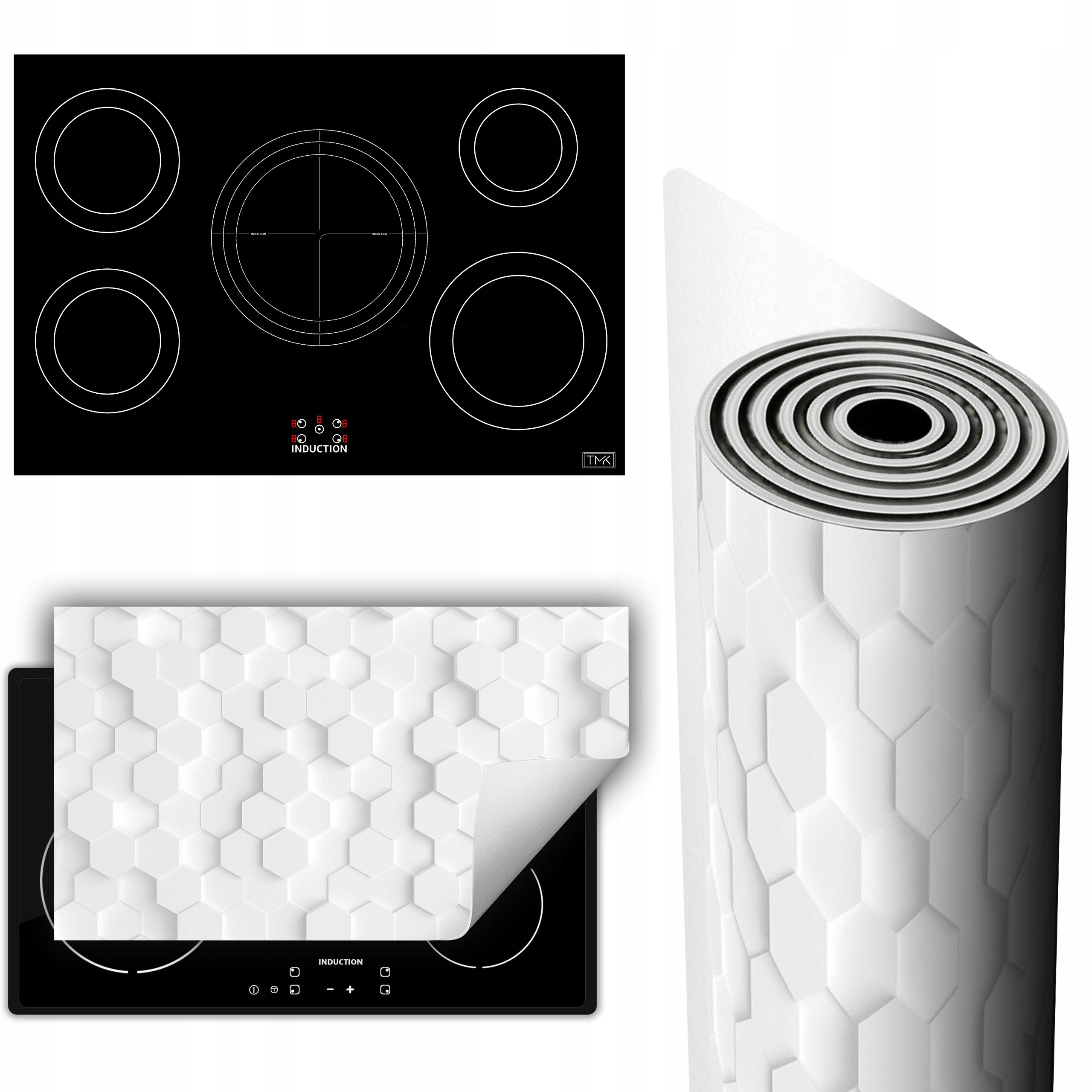 Vinylová Podložka Ochrana Kuchyňské Desky 90x52 bílá 3D