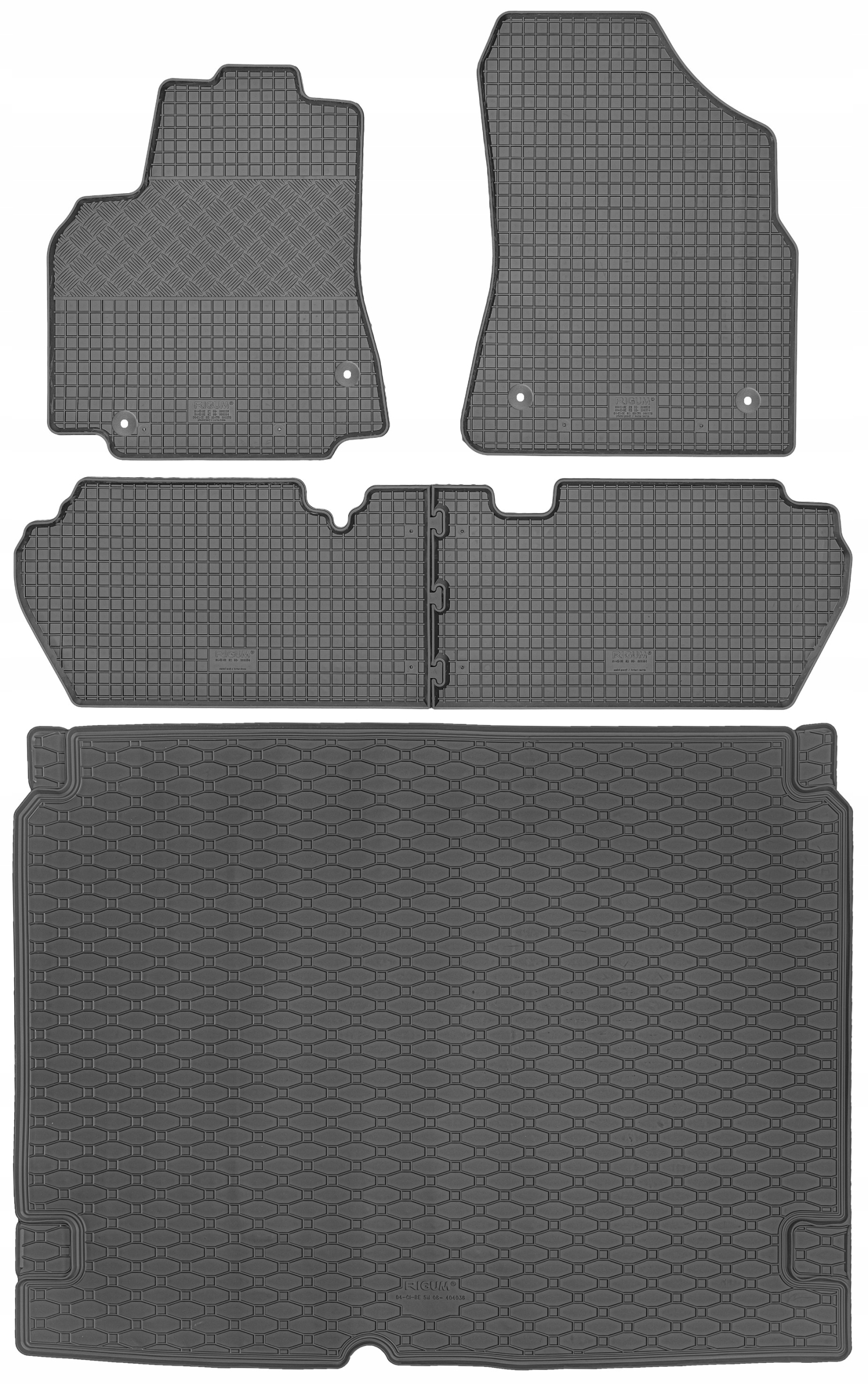 Коврики Ригум резиновые 404036+900354 5 el.