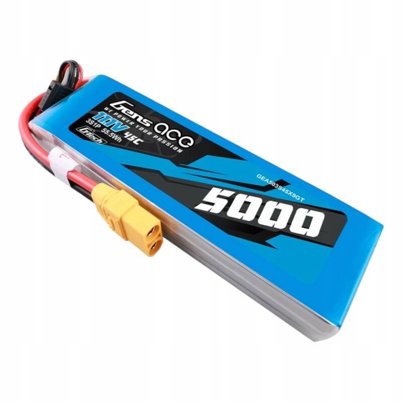 Gens Ace Batéria Balík LiPo 5000mah 11.1v 45c 3S1P Zástrčka XT90