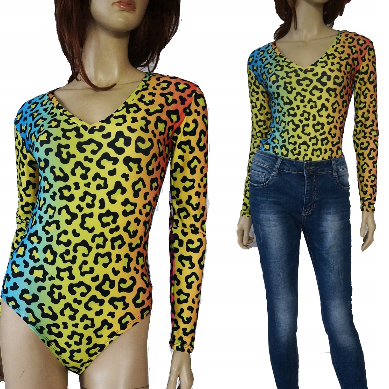 

Bluzka Body Print Dekolt V jakość premium Uni