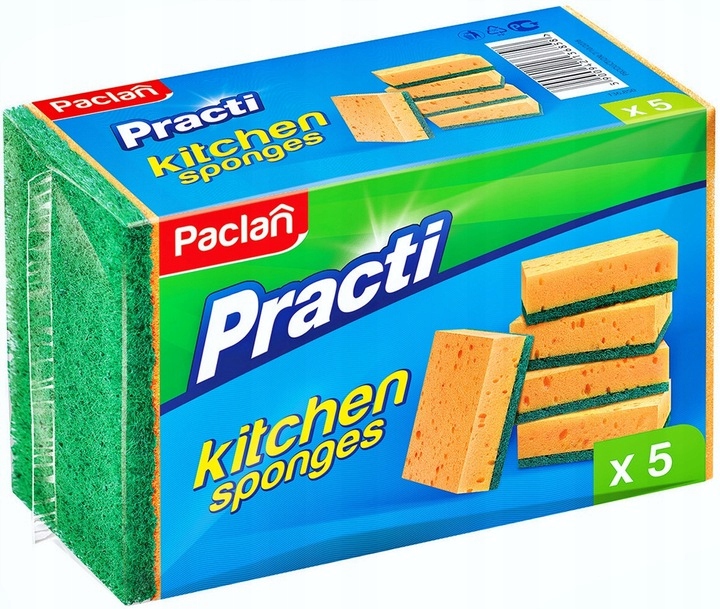 

Paclan Practi gąbka myjka zmywak do naczyń 5szt
