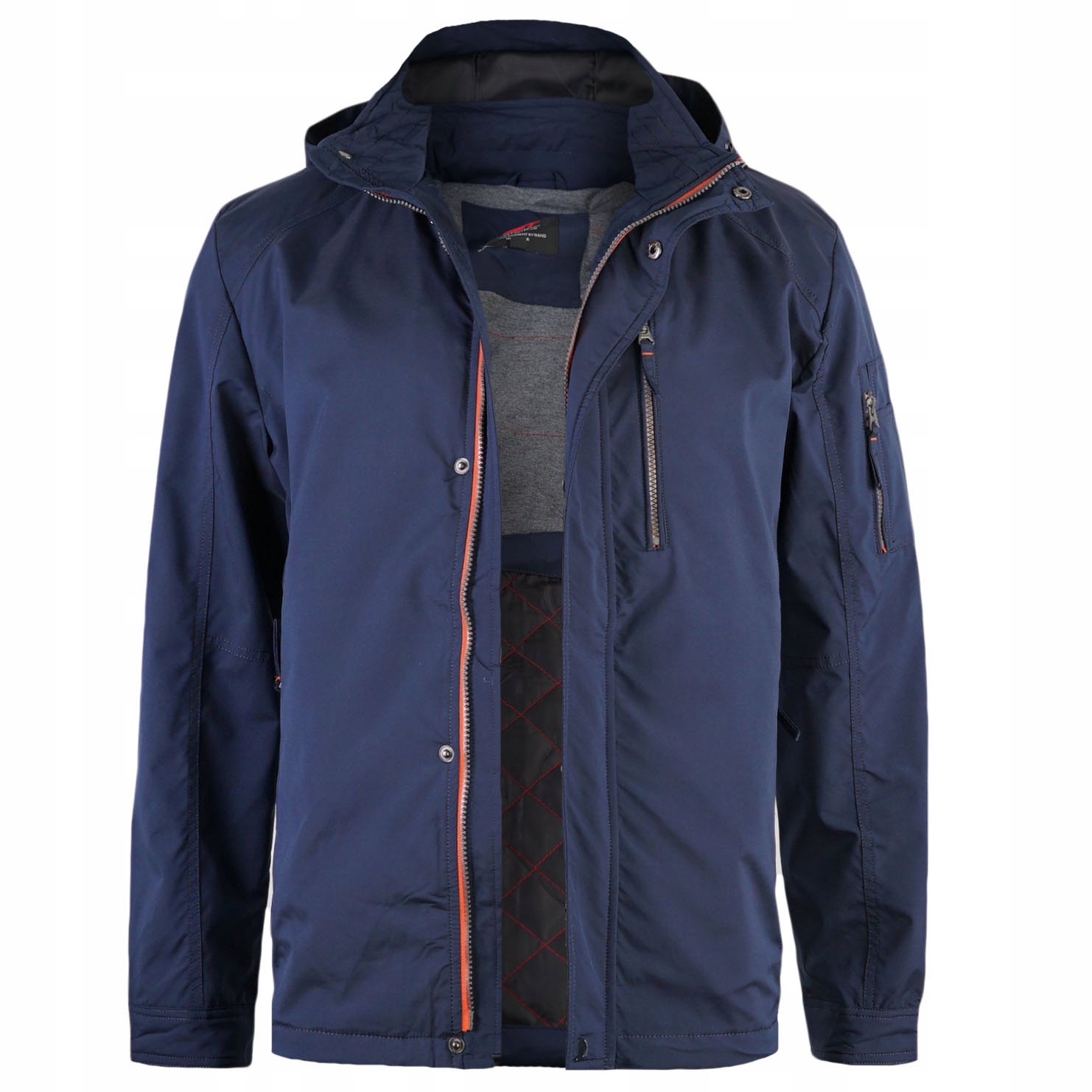 Pánská elegantní přechodová bunda Jaro s kapucí námořnická modrá Fst MP171 M