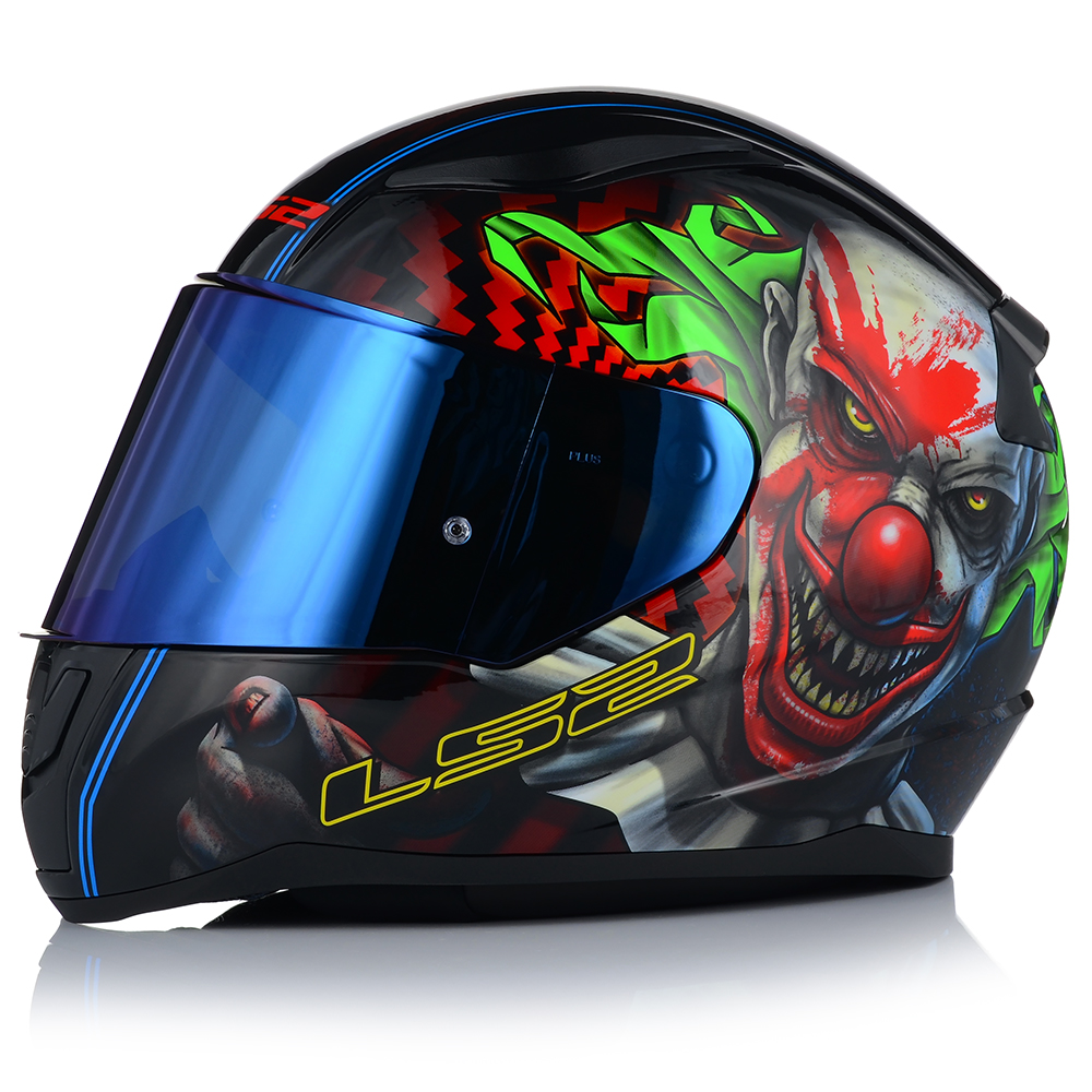 KASK MOTOCYKLOWY LS2 FF353 RAPID II JOKER HAPPY DREAMS + NIEBIESKA SZYBA Obwód głowy 61-62 cm