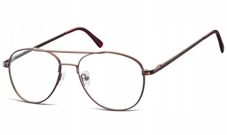 

Oprawki Pilotki Aviator Korekcyjne Brązowe Okulary