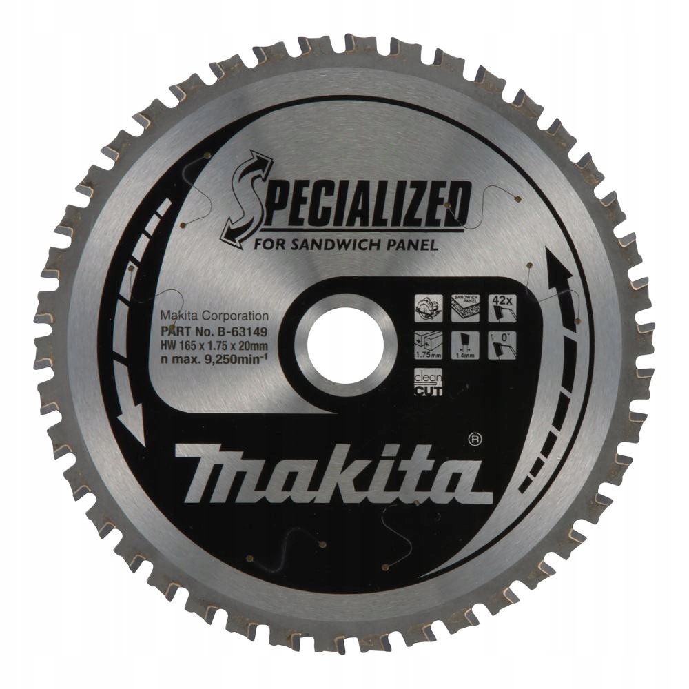

Makita B-63149 Tarcza Tnąca Do Płyt 165x20 42Z
