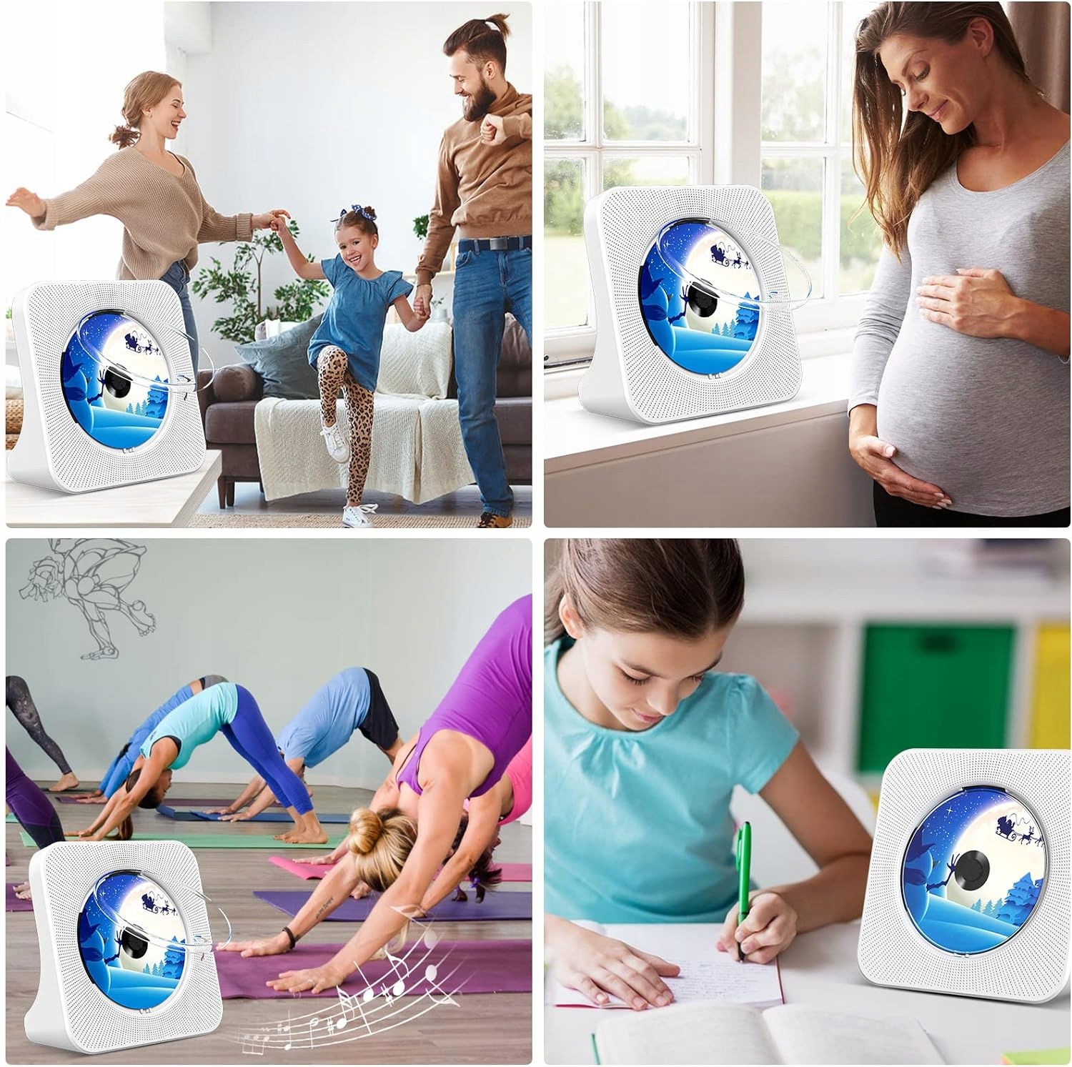 ODTWARZACZ CD BLUETOOTH Z GŁOŚNIKAMI, ODTWARZACZ CD PRZENOŚNY GŁOŚNIK HI-FI Kolor inny