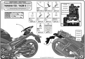 Kappa Rám Centrálneho Kufra Yamaha FZ8 Fazer 8 800 (10-15) Bez Dosky