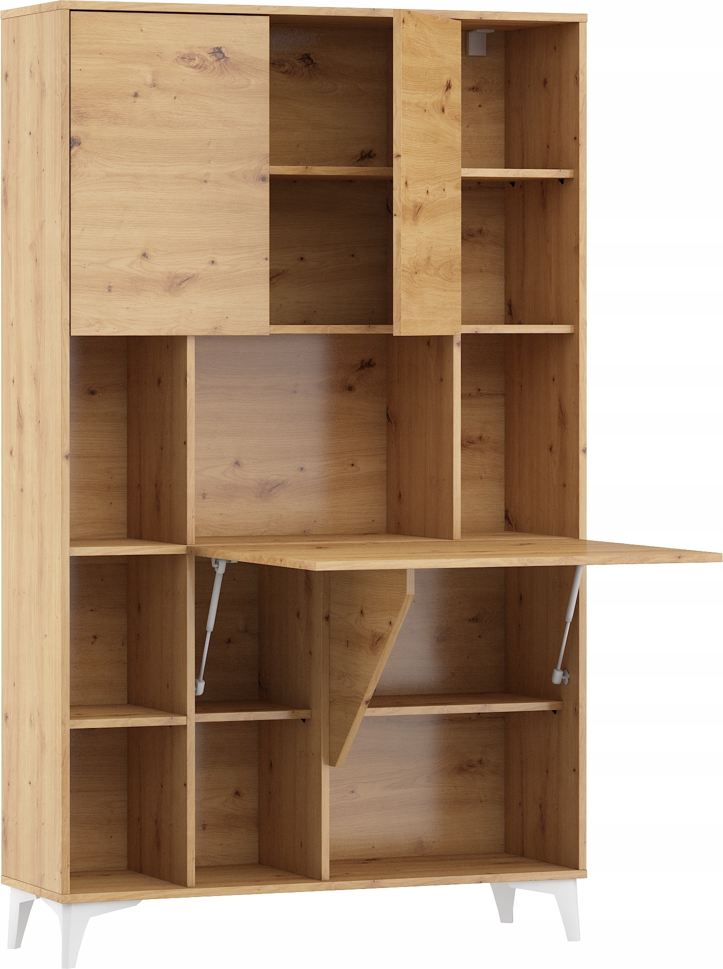 Rozkládací regálový stůl Megan 2 dub artisan