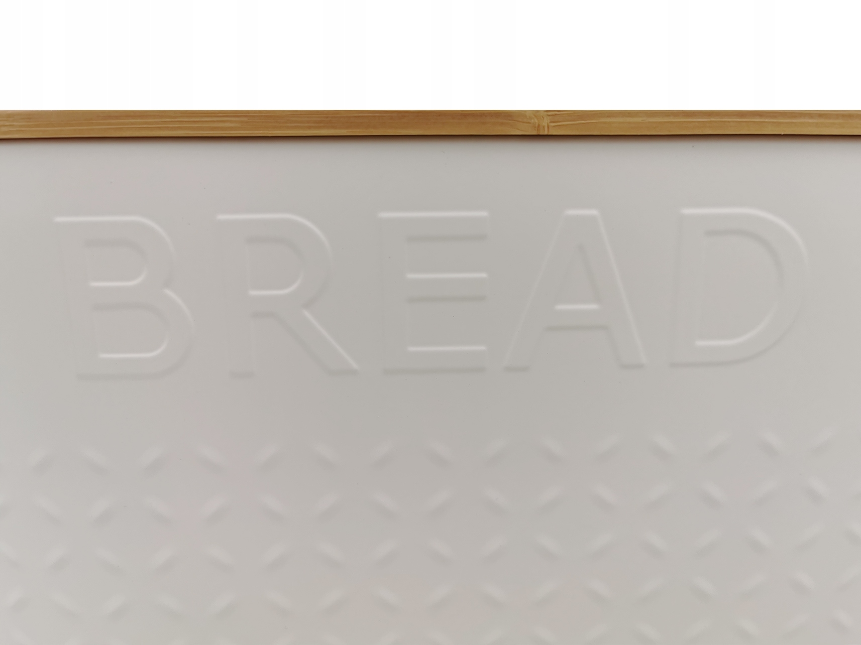 CHLEBAK POJEMNIK NA PIECZYWO Z POKRYWĄ DESKA BAMBUSOWA STALOWY BIAŁY WZ03 Rodzaj z deską