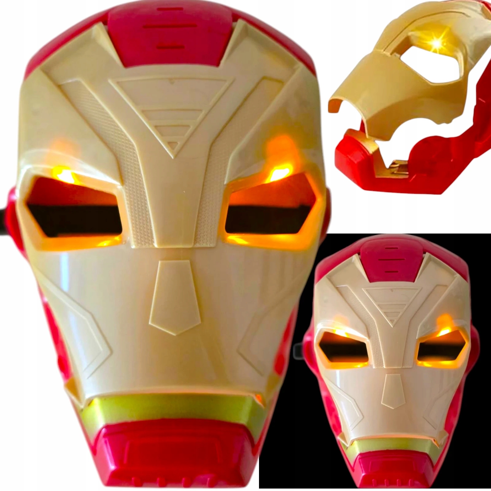 IRON MAN Świecąca Maska Dla Dzieci LED BOHATER Z AVENGERS