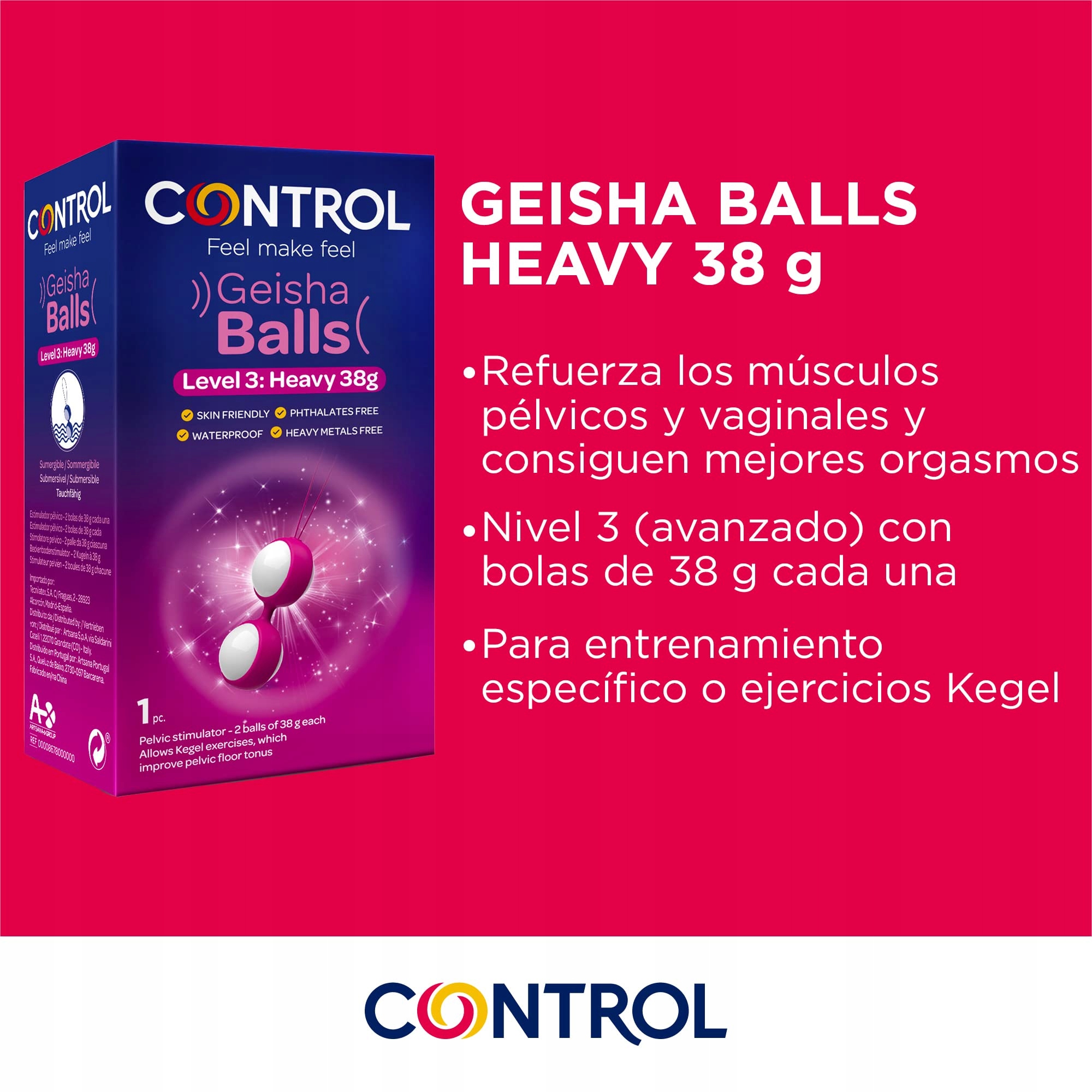 CONTROL Kulki Gejszy Poziom 3 Do Ćwiczeń Mięśni Kegla 38 g — miniatura 2