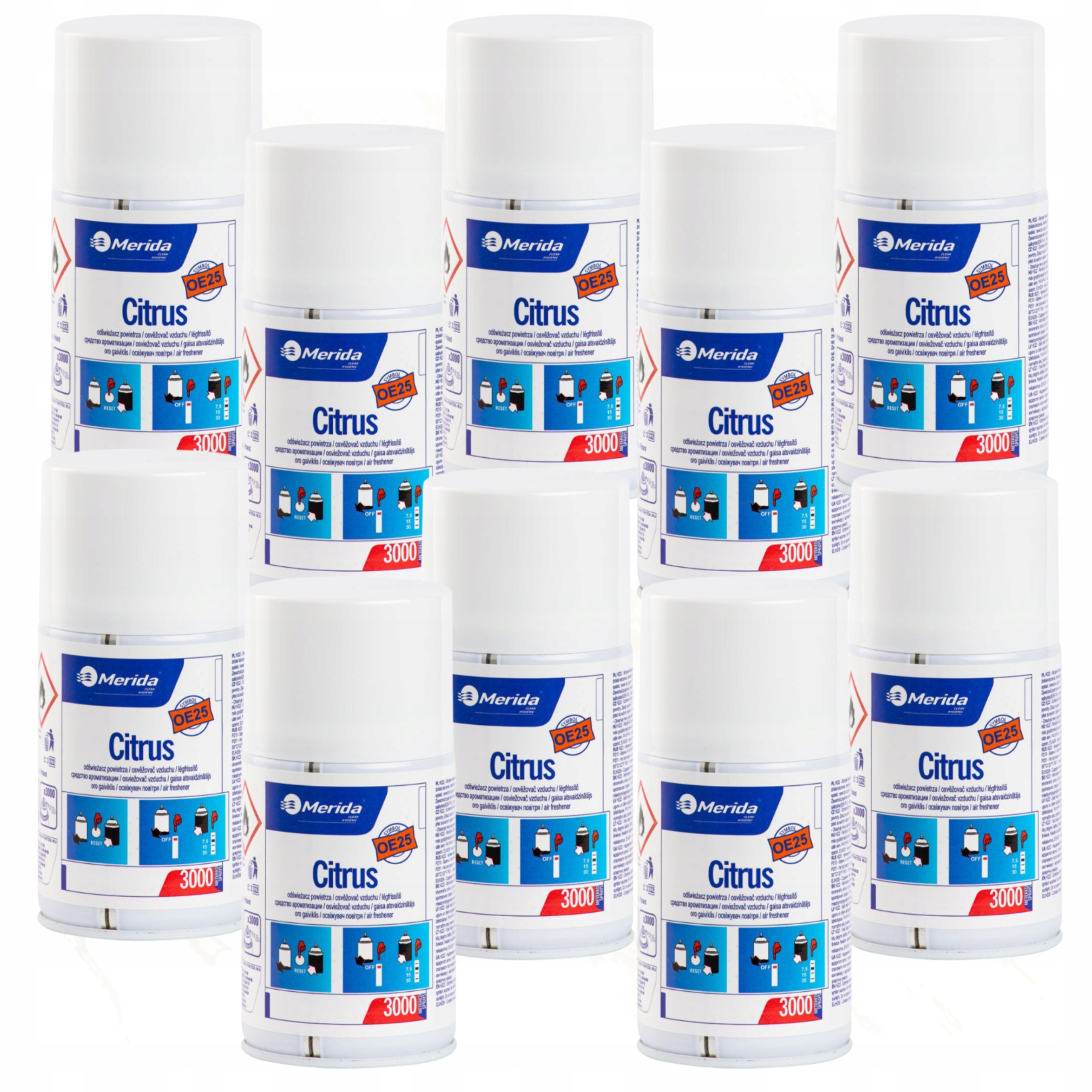 Levně Merida Osvěžovač Vzduchu 10 Ks Citrus OE25 250 ML