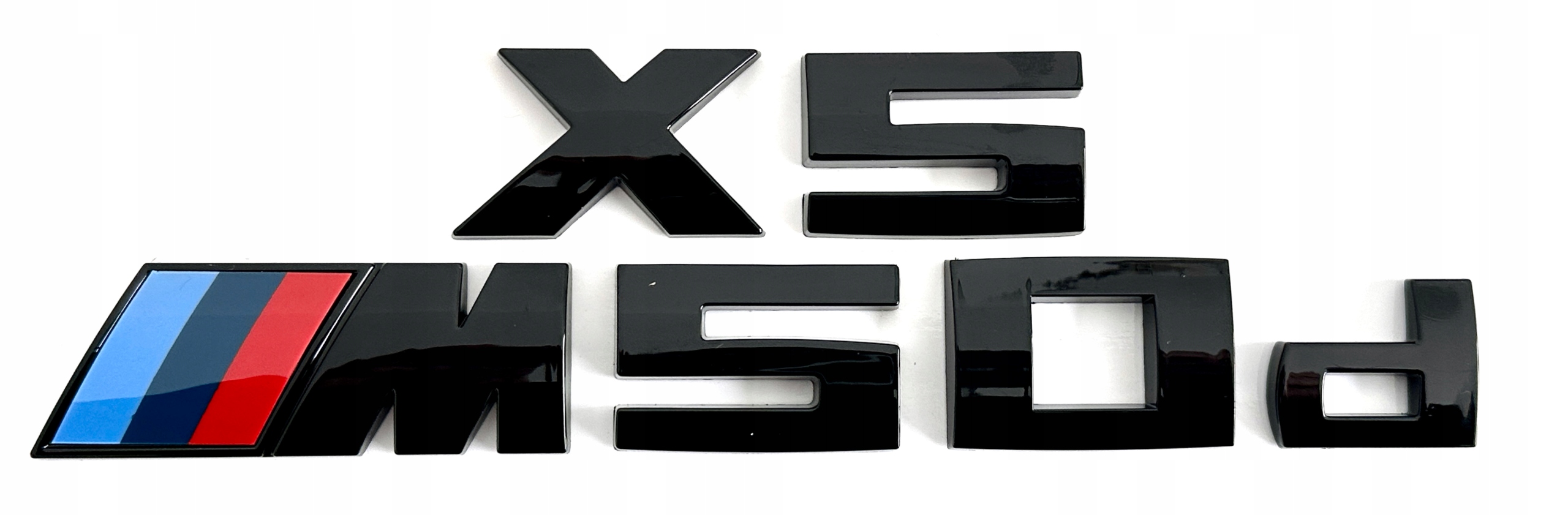 Bmw X5 M50d emblém M 50d logo znak nápis čierne